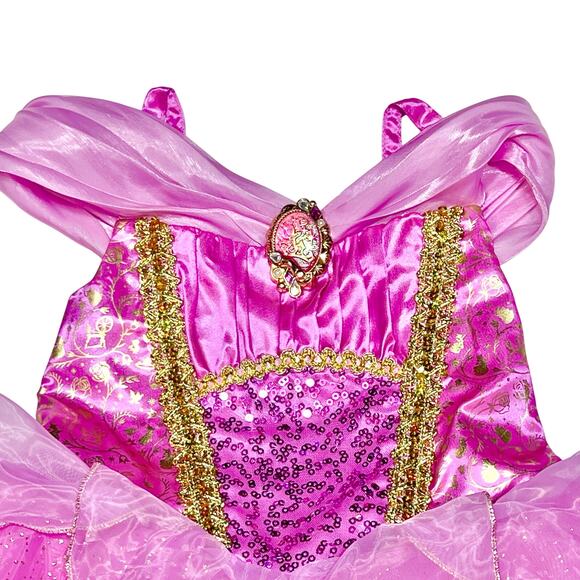 Disney Store Princess Aurora Costume Girls Small 5-6 Sleeping Beauty Pink New - Picture 4 of 16